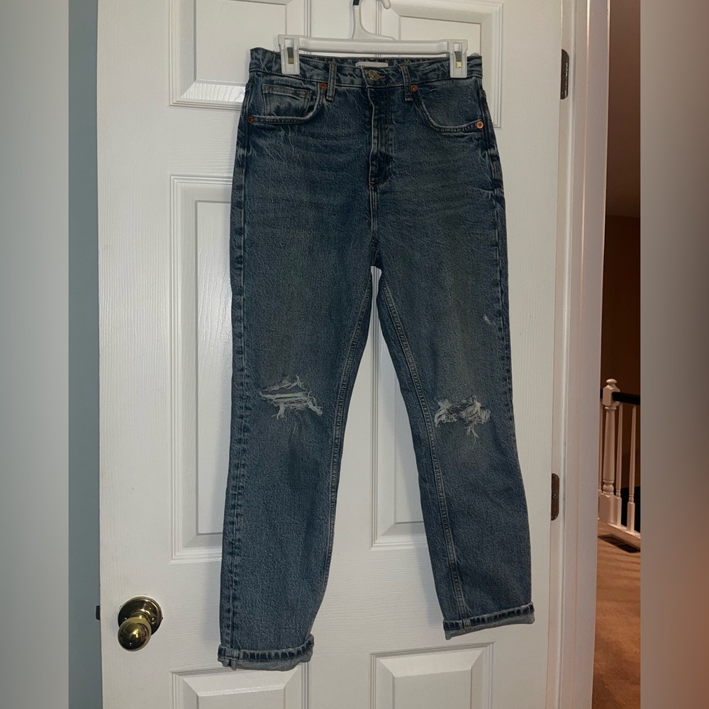 Zara Medium Wash Boyfriend Jeans
